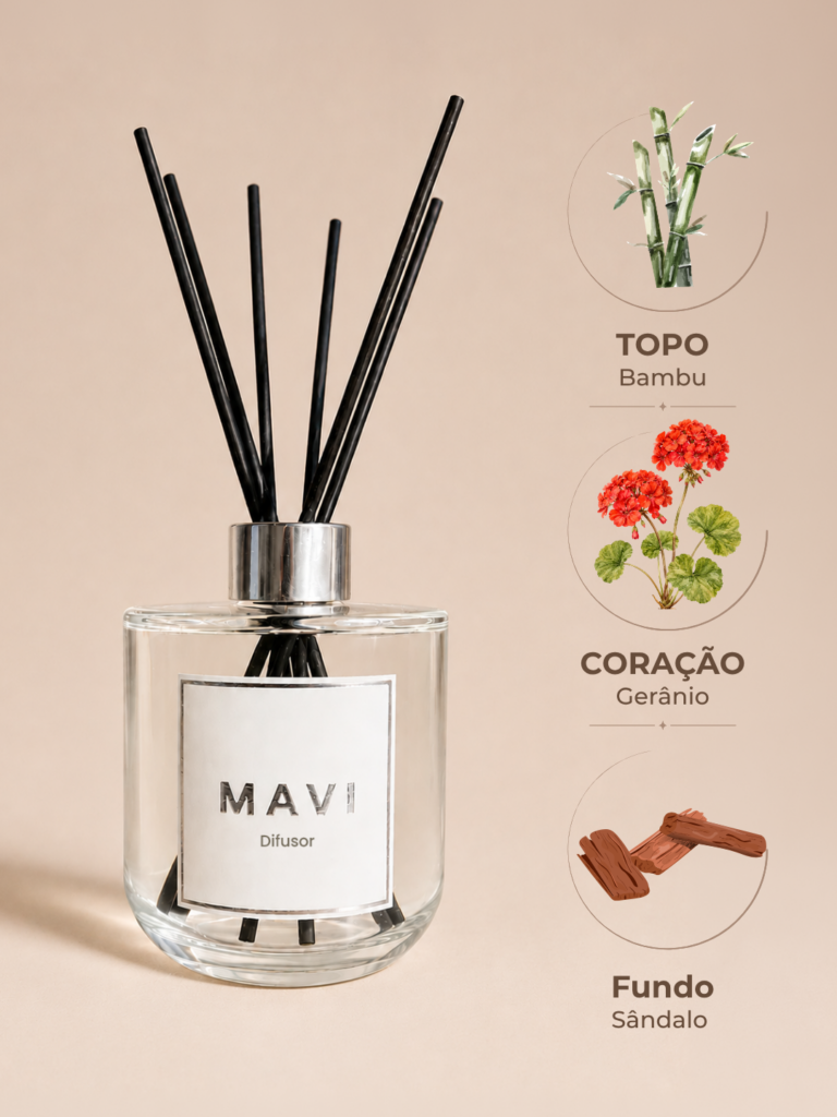 Difusor de Varetas Premium Mavi - Bambu e Sândalo