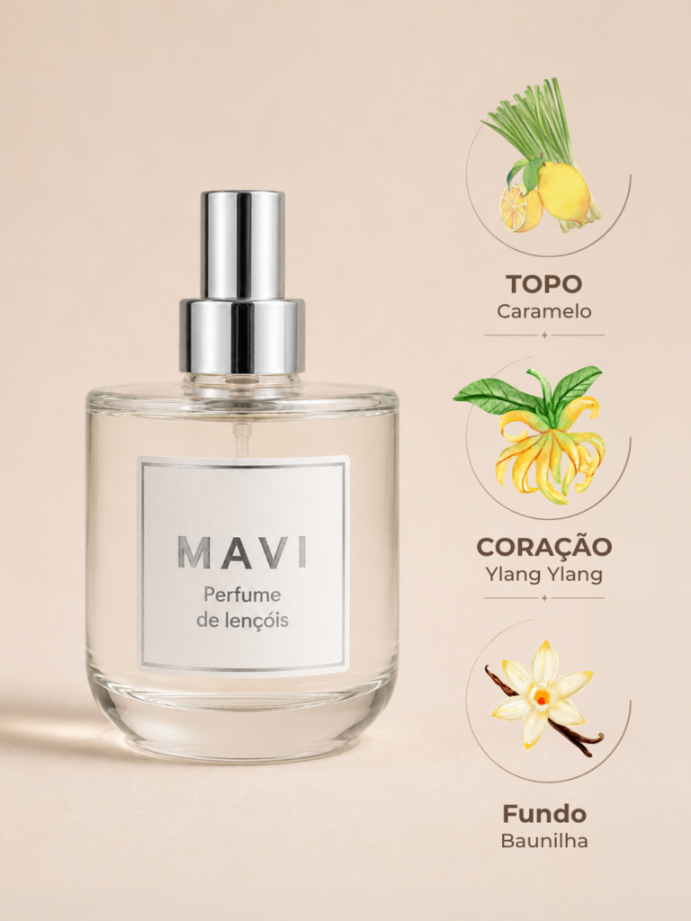 Perfume para Lençóis Premium Mavi - Ylang ylang com tangerina - baunilha